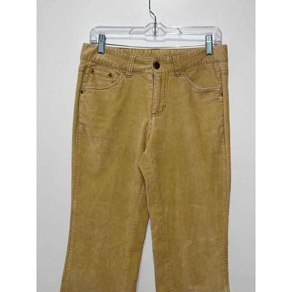 Athleta Corduroy Pants Women's Size 6T Mid Rise Stretch Bootcut 5 Pockets Tan - Picture 2 of 9